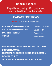 xerox specs